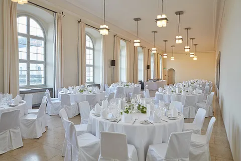 Orangery Hall at Nymphenburg set for a reception