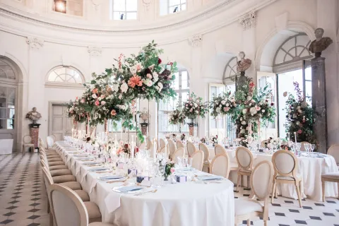 Wedding reception in the Grand Salon at Château de Vaux-le-Vicomte