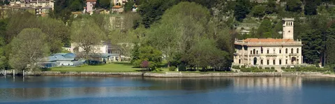 Villa Erba and its park on the shore of Lake Como